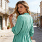 👗 50% DE RÉDUCTION! 🌸 Robe Midi Casual Femme Col V – Avec Poches Pratiques, Tissu Doux & Coupe Fluide ✨