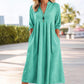 👗 50% DE RÉDUCTION! 🌸 Robe Midi Casual Femme Col V – Avec Poches Pratiques, Tissu Doux & Coupe Fluide ✨