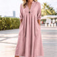 👗 50% DE RÉDUCTION! 🌸 Robe Midi Casual Femme Col V – Avec Poches Pratiques, Tissu Doux & Coupe Fluide ✨