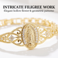 📿 60% DE RÉDUCTION! ✨ Bracelet Vierge Marie Fleur Ajourée – Élégant, Fini Doré & Design Délicat 🙏