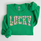 ☘️ 60% DE RÉDUCTION! 🍀 Sweat-shirt Graphique Trèfle Lucky pour Femme – Doux, Décontracté & Parfait pour la Saint-Patrick 🎁