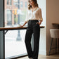 👖 60% DE RÉDUCTION! 💼 Pantalon de Costume Taille Haute à Jambes Larges pour Femme – Coupe Élégante, Tissu Fluide & Polyvalent ✨