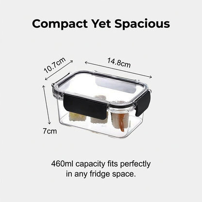 🥗 50% DE RÉDUCTION! ❄️ Boîte de Conservation Alimentaire en Silicone à 4 Fermetures – Hermétique, Anti-Fuite & Organisateur de Frigo 🔒