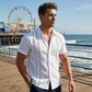 👔 50% DE RÉDUCTION 🌊 Chemise décontractée à manches courtes et boutons pour homme – Tissu léger & coupe relaxe – Parfaite pour l’été, le bureau ou les vacances – classique et facile à porter ✨