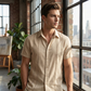 👔 50% DE RÉDUCTION 🌊 Chemise décontractée à manches courtes et boutons pour homme – Tissu léger & coupe relaxe – Parfaite pour l’été, le bureau ou les vacances – classique et facile à porter ✨