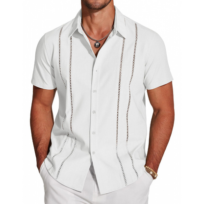 👔 50% DE RÉDUCTION 🌊 Chemise décontractée à manches courtes et boutons pour homme – Tissu léger & coupe relaxe – Parfaite pour l’été, le bureau ou les vacances – classique et facile à porter ✨