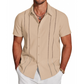 👔 50% DE RÉDUCTION 🌊 Chemise décontractée à manches courtes et boutons pour homme – Tissu léger & coupe relaxe – Parfaite pour l’été, le bureau ou les vacances – classique et facile à porter ✨