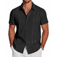 👔 50% DE RÉDUCTION 🌊 Chemise décontractée à manches courtes et boutons pour homme – Tissu léger & coupe relaxe – Parfaite pour l’été, le bureau ou les vacances – classique et facile à porter ✨