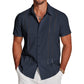 👔 50% DE RÉDUCTION 🌊 Chemise décontractée à manches courtes et boutons pour homme – Tissu léger & coupe relaxe – Parfaite pour l’été, le bureau ou les vacances – classique et facile à porter ✨