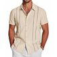 👔 50% DE RÉDUCTION 🌊 Chemise décontractée à manches courtes et boutons pour homme – Tissu léger & coupe relaxe – Parfaite pour l’été, le bureau ou les vacances – classique et facile à porter ✨