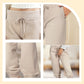 👖 60% DE RÉDUCTION! 🔥 Pantalon de Jogging 3/4 Taille Haute – Coupe Ajustée, Cordon de Serrage & Poches Pratiques pour Sport & Détente 🌸