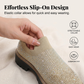 👞 50% DE RÉDUCTION! ✨ Moccasins à Strass – Enfiler Facile, Semelle Plateforme & Tricot Respirant Pour Un Style Éblouissant 🌸