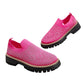 👞 50% DE RÉDUCTION! ✨ Moccasins à Strass – Enfiler Facile, Semelle Plateforme & Tricot Respirant Pour Un Style Éblouissant 🌸