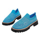 👞 50% DE RÉDUCTION! ✨ Moccasins à Strass – Enfiler Facile, Semelle Plateforme & Tricot Respirant Pour Un Style Éblouissant 🌸