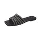 👡 60% DE RÉDUCTION! ✨ Claquettes Plates à Bout Carré & Strass Géométriques pour Femmes – Chic, Confortables & Parfaites pour l'Été ☀️