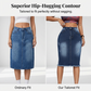 👗 60% DE RÉDUCTION! ✨ Jupe en Jean Taille Haute – Ourlet Effiloché, Coupe A-Line & Denim Stretch, Un Indispensable Vintage Pour Un Style Tendance 🌸