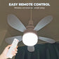 🌀 60% RABATT! 🏠 2-en-1 Deckenventilator mit LED – 3 Lichtfarben, 4 Geschwindigkeiten & Fernbedienung – Leise & einfach zu installieren – perfekt für kleine Räume, Schlafzimmer oder Büro 💡