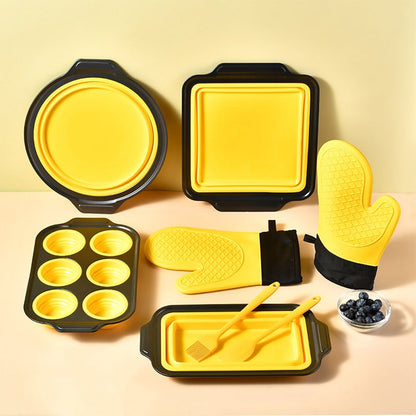 🍳 50% DE RÉDUCTION! 🔥 Ensemble de 8 Ustensiles de Cuisson en Silicone – Antiadhésifs, Résistants à la Chaleur & Sans Rayures pour la Cuisine 🥘