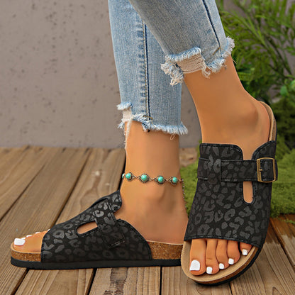 👡 60% DE RÉDUCTION! 🐆 Sandales Plateforme à Imprimé Léopard avec Boucle – Look Tendance, Confortables & Parfaites pour l'Été ☀️