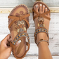 👡 60% DE RÉDUCTION! ✨ Sandales Plates Perlées Bohémiennes pour Femmes – Perles Délicates, Style Libre & Confortables pour l'Été 🌸