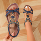 👡 60% DE RÉDUCTION! ✨ Sandales Plates Perlées Bohémiennes pour Femmes – Perles Délicates, Style Libre & Confortables pour l'Été 🌸