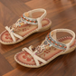 👡 60% DE RÉDUCTION! ✨ Sandales Plates Perlées Bohémiennes pour Femmes – Perles Délicates, Style Libre & Confortables pour l'Été 🌸