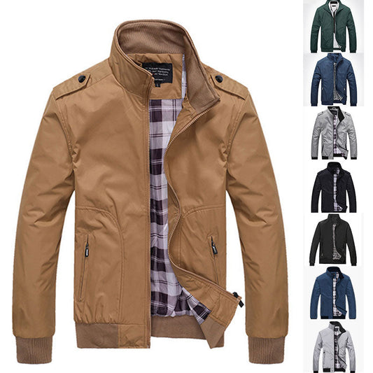 🧥 60% DE RÉDUCTION! 🌬️ Veste Décontractée Business pour Homme – Coupe-Vent en Nylon, Poches Multiples & Col Montant Pour Un Look Élégant 💼