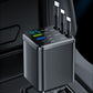 🔋 50% DE RÉDUCTION 🚗 Chargeur de voiture 7-en-1 rétractable à charge rapide – Avec affichage de la tension – Ports USB-C & Lightning, câble intégré – recharge organisée et efficace pour tous vos appareils 📱