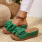 👡 60% DE RÉDUCTION! 🎀 Sandales Compensées à Bout Ouvert & Nœud Papillon pour Femmes – Élégantes, Confortables & Parfaites pour l'Été ☀️