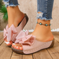 👡 60% DE RÉDUCTION! 🎀 Sandales Compensées à Bout Ouvert & Nœud Papillon pour Femmes – Élégantes, Confortables & Parfaites pour l'Été ☀️