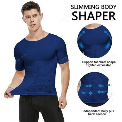 👕 50% DE RÉDUCTION! 🔥 T-Shirt Gainant Rafraîchissant pour Homme – Effet Ventre Plat Instantané, Léger & Confortable 💪