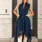 👗 50% DE RÉDUCTION! ✨ Robe en Jean Sans Manches à Ourlet Asymétrique – Coupe Moderne, Denim Durable & Look Décontracté 🌸