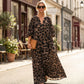 🐆 50% DE RÉDUCTION! 👗 Robe chemise longue oversize imprimé léopard – Coupe fluide, tissu léger & style tendance – Parfaite pour un look décontracté & chic 🦋