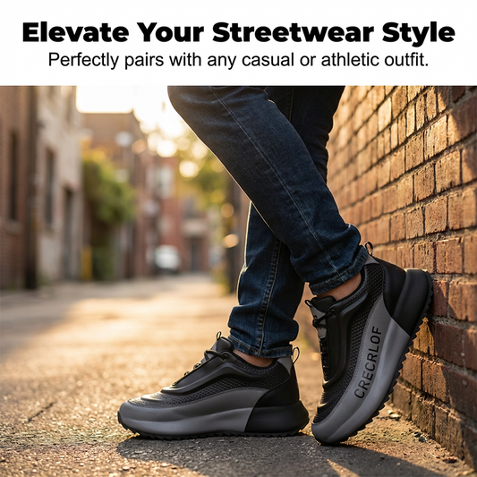 👟 60% DE RÉDUCTION! 🔥 Chaussures de Mode à Semelle Épaisse pour Hommes – Réduisent la Pression Plantaire, Confortables & Parfaites Pour Le Quotidien 💪