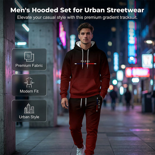 👕 60% DE RÉDUCTION! 🔥 Ensemble de Survêtement Dégradé pour Homme – Sweat à Capuche & Pantalon de Jogging, Look Moderne & Confortable 👖