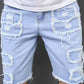 🩳 60% DE RÉDUCTION! 🔥 Short en Jean Déchiré pour Homme – Design Usé & Effiloché, Tissu Respirant & Look Urbain Tendance ✨