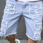 🩳 50% DE RÉDUCTION 🔥 Short en jean déchiré pour homme – Design usé & effiloché, tissu respirant – Look urbain tendance, parfait pour l’été, les festivals ou les journées décontractées ✨