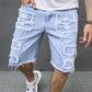 🩳 50% DE RÉDUCTION 🔥 Short en jean déchiré pour homme – Design usé & effiloché, tissu respirant – Look urbain tendance, parfait pour l’été, les festivals ou les journées décontractées ✨