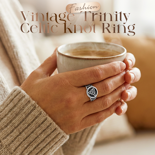💍 50% DE RÉDUCTION! 🔥 Bague Rétro Vintage Nœud de la Trinité – Alliance Celtique Symbolique, Design Unisexe & Idéale Pour Cadeau ✨