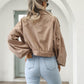 🧥 50% DE RÉDUCTION! ✨ Veste Courte en Velours Côtelé à Manches Ballon pour Femme – Élégante, Douce & Parfaite Pour La Mi-Saison 🌸