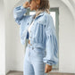 🧥 50% DE RÉDUCTION! ✨ Veste Courte en Velours Côtelé à Manches Ballon pour Femme – Élégante, Douce & Parfaite Pour La Mi-Saison 🌸