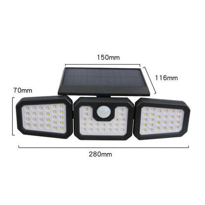 💡 60% DE RÉDUCTION! ☀️ Applique Murale Solaire à 3 Têtes avec Capteur – Éclairage Automatique, Étanche & Idéale Pour Jardin, Entrée & Garage 🏠