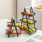🍎 60% DE RÉDUCTION! ✨ Panier à Fruits Métallique 3 Étages avec Poignée en Bois – Design Élégant, Gain de Place & Parfait Pour La Cuisine 🏠