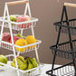 🍎 60% DE RÉDUCTION! ✨ Panier à Fruits Métallique 3 Étages avec Poignée en Bois – Design Élégant, Gain de Place & Parfait Pour La Cuisine 🏠