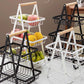 🍎 60% DE RÉDUCTION! ✨ Panier à Fruits Métallique 3 Étages avec Poignée en Bois – Design Élégant, Gain de Place & Parfait Pour La Cuisine 🏠