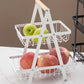 🍎 60% DE RÉDUCTION! ✨ Panier à Fruits Métallique 3 Étages avec Poignée en Bois – Design Élégant, Gain de Place & Parfait Pour La Cuisine 🏠