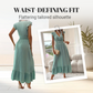 👗 50% DE RÉDUCTION! ✨ Robe Longue à Col en V avec Taille Froncée & Volants – Fluide, Élégante & Parfaite Pour Les Journées Ensoleillées 🌸