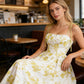 👗 50% DE RÉDUCTION! 🌸 Robe Midi à Bretelles Nouées & Imprimé Floral – Coupe Flatteuse, Tissu Léger & Parfaite Pour Le Printemps & L'Été ☀️