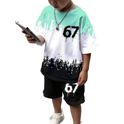 👕 50% DE RÉDUCTION! 🧸 Ensemble T-Shirt & Short Imprimé 3D pour Garçons – Design Coloré, Tissu Doux & Parfait Pour Les Jeux ☀️