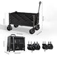 🛒 60% DE RÉDUCTION! 🧺 Chariot Pliable Extérieur – Oxford 600D & acier carboné – 80kg/130L, roues 360° – Idéal pour pique-nique & jardinage 🌿